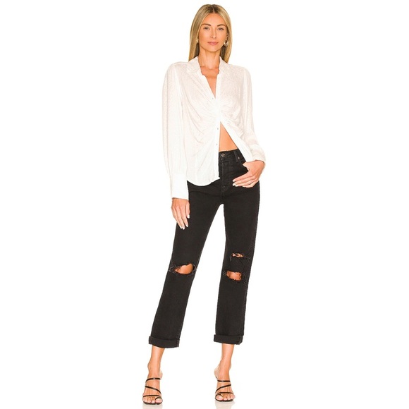 Free People Denim - Free People x We The Free Bren Boyfriend Jean - Black Magic